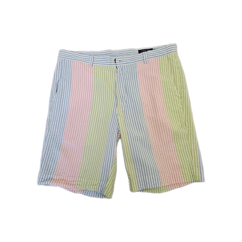 Vineyard Vines Kentucky Derby Searsucker Breaker shorts Mens 34 Colorful Hiking